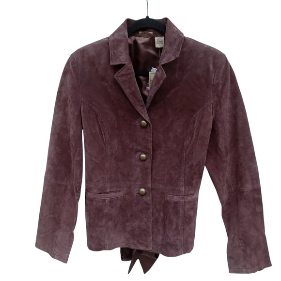 Ruff Hewn Jackets & Blazers - Ruff Hewn Well Worn Genuine Leather Grizzly Brown Women's Large (M) Jacket Boho